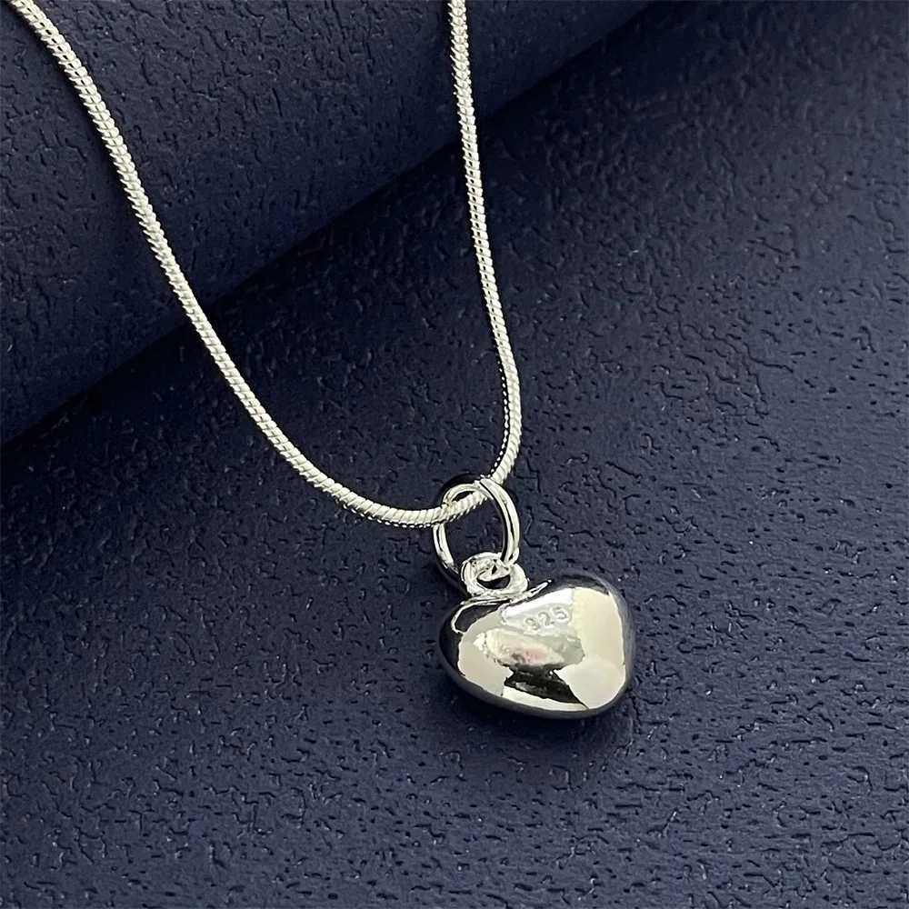925 Sterling Silver Heart Pendant Necklace Ladies Simple Luxury Banquet Wedding Festival Birthday Jewelry Gift G251217