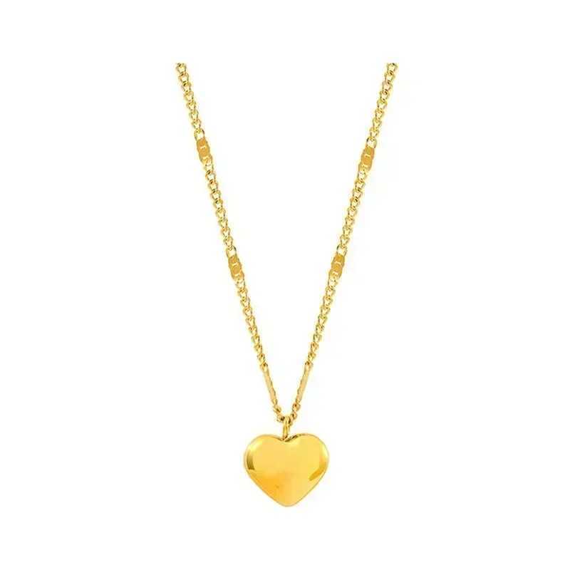 New Couple Cavicle Chain Geometric Heart-shaped Light Luxury Temperament Simple Sweet Love Pendant Necklace Jewelry G251217