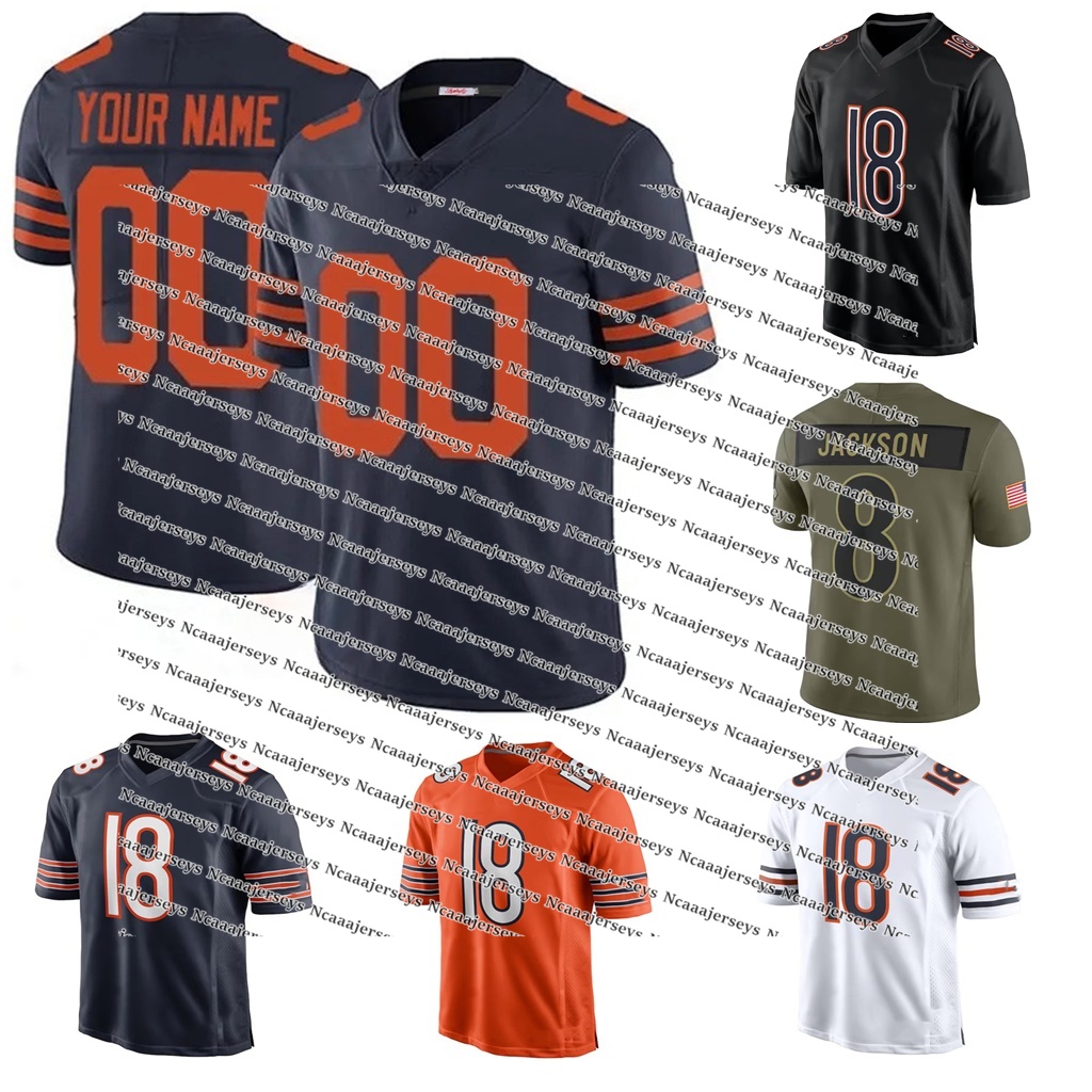 18 Williams football jersey custom Rome Odunze DJ Moore Jaquan Brisker Darnell Wright Cole Kmet Devin Hester Walter Payton Montez Game Jersey for Bear