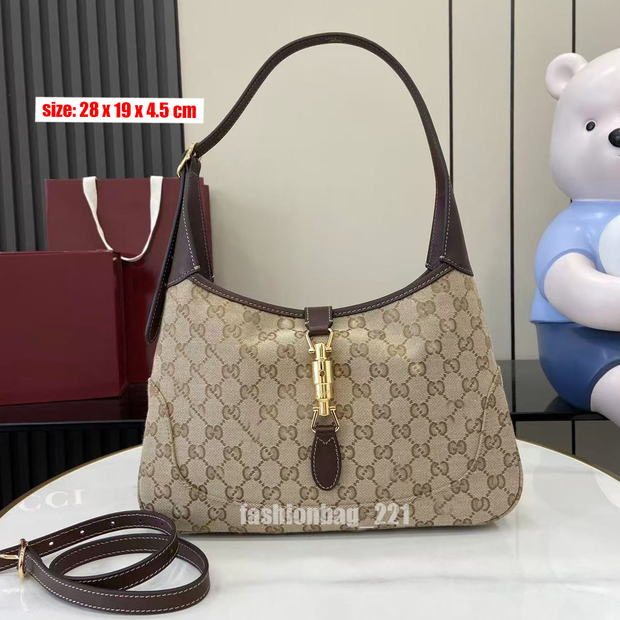 Designer Bag Retro Luxury Underarm Purse - Genuine Leather Vintage Shoulder Bag with Original Box - Elegant Classic for Daily Commute