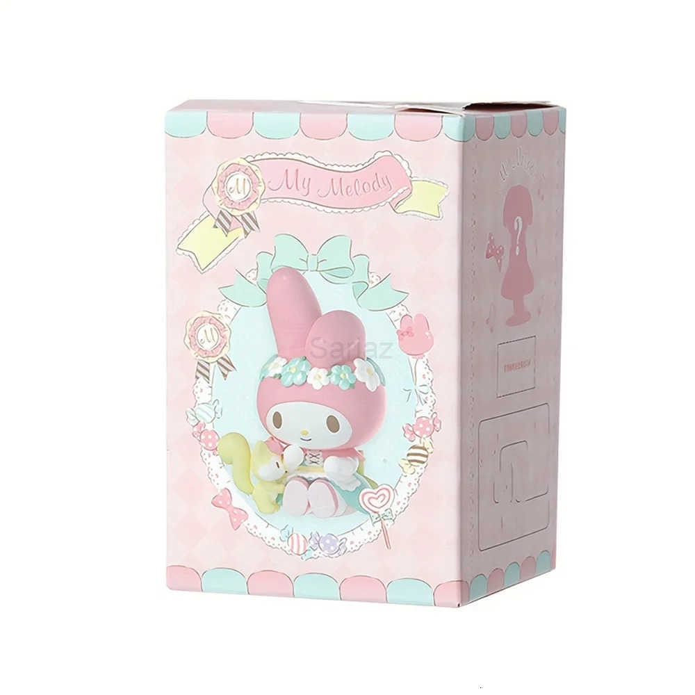Sanrio Miniso Melody Jungle Tea Party Blind Box Model Cute Toys Fashionable Room Decoration Kawaii Birthday Gift Random 1/2/3PCs H251217