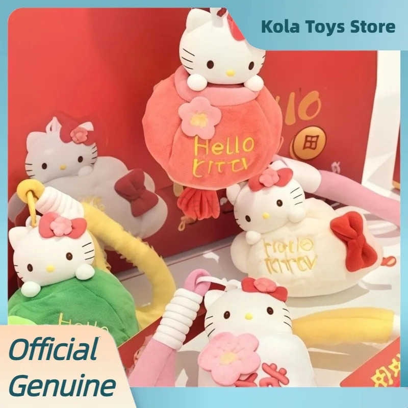 Sanrio Genuine Hellokitty Happy New Year Series Blind Box Cute Lucky Aromatherapy Pendant Dolls Kitty Mystery Box Toys Birthday Gift H251217
