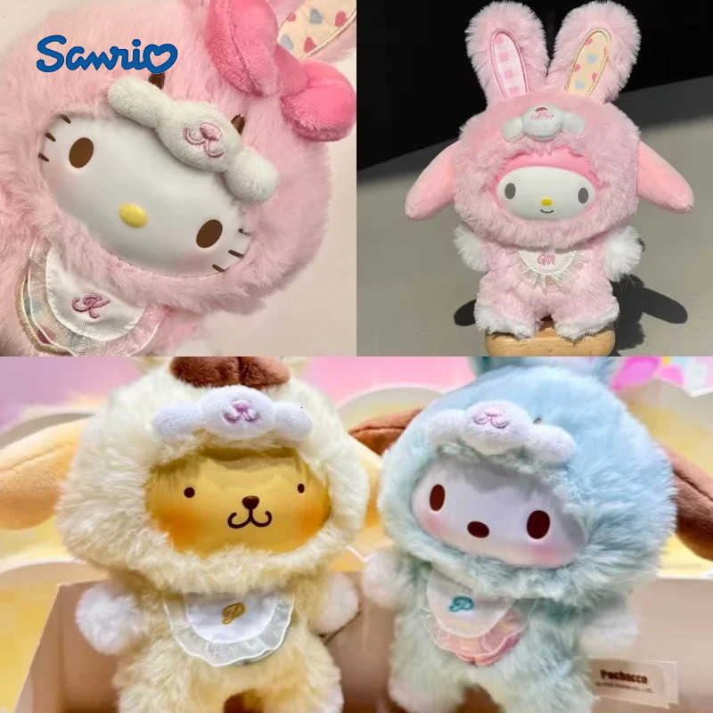 Sanrio Cartoon Elf Rabbit Series Blind Box Kuromi Hello Kitty 3 Generations Vinyl Doll Cute plush toys ChildrenS Toys Christmas H251217