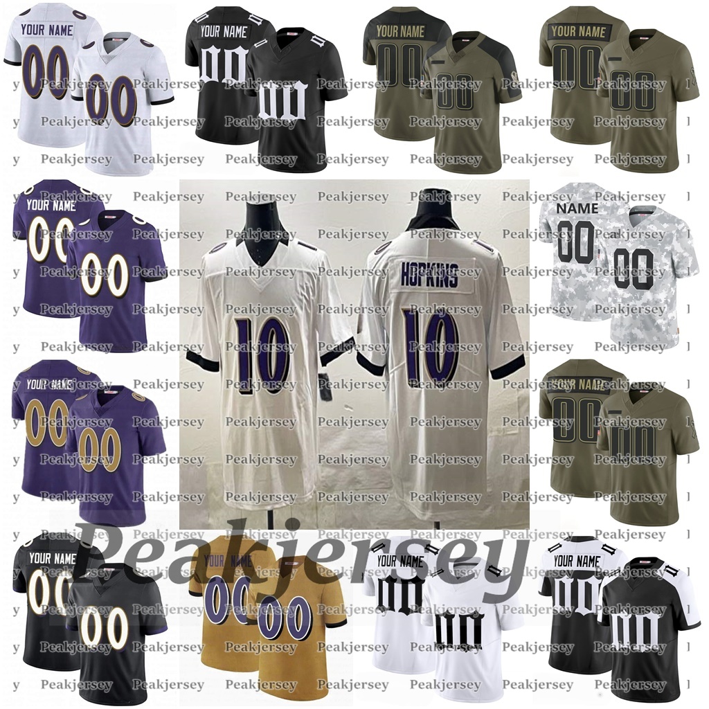 Lamar Jackson Zay Flowers Derrick Henry Football Jersey Malaki Starks Mark Andrews Kyle Hamilton Roquan Smith Nate Salute 2025 Jaire Alexander Ray Lewis Reed