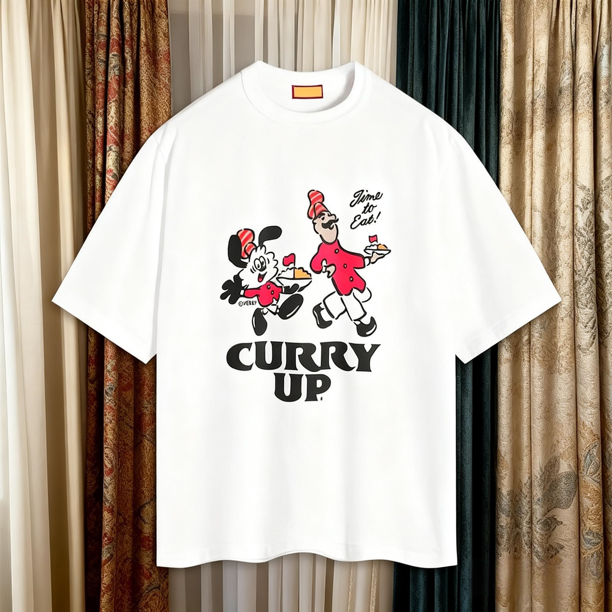 Casual Adult's T Shirts with Lively Cartoon Designs Suitable for Both Genders 25FW 1217