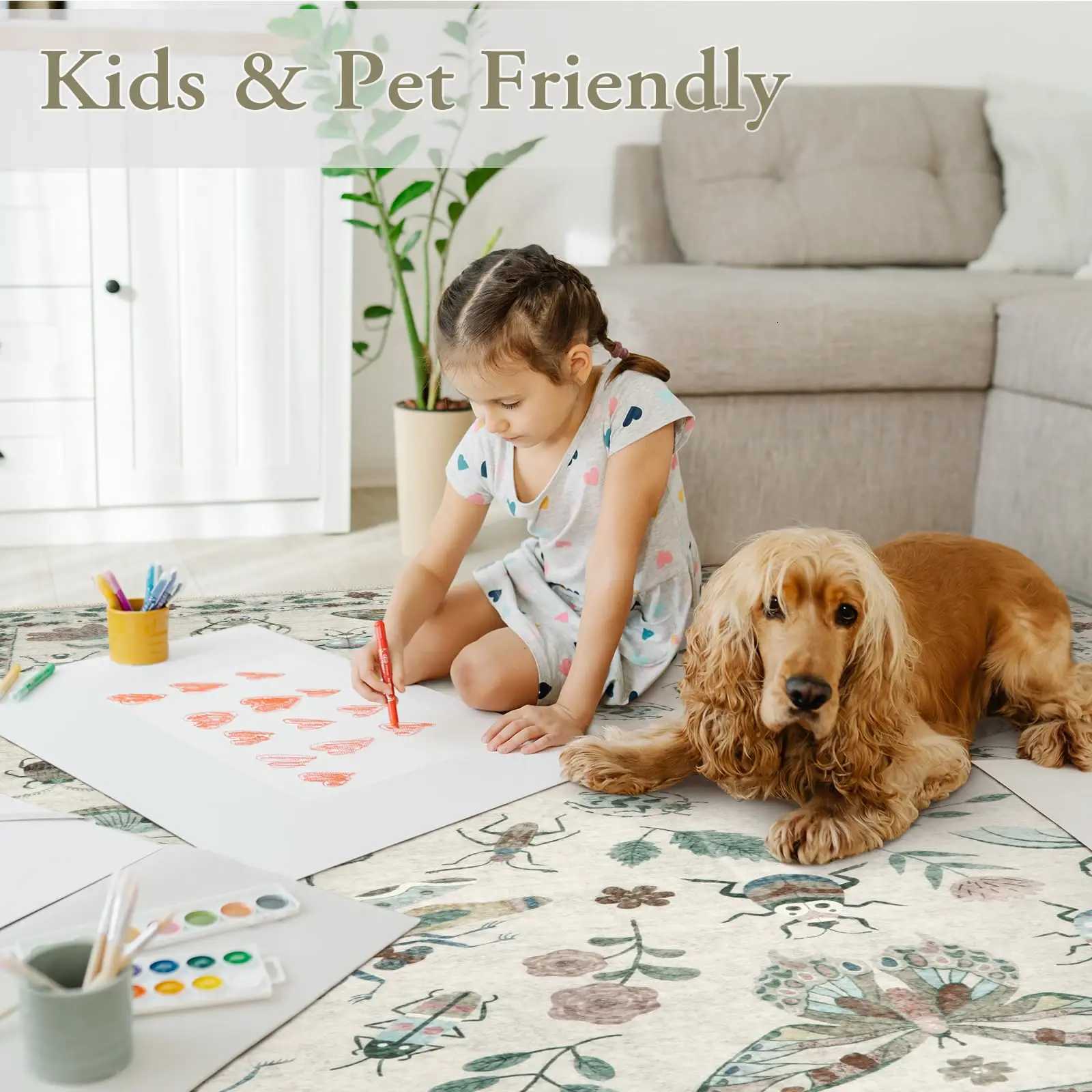 Washable Round Area Rug Soft Round Rugs Non-Slip Boho Large Circle Carpet for Bedro Living Ro Y251216