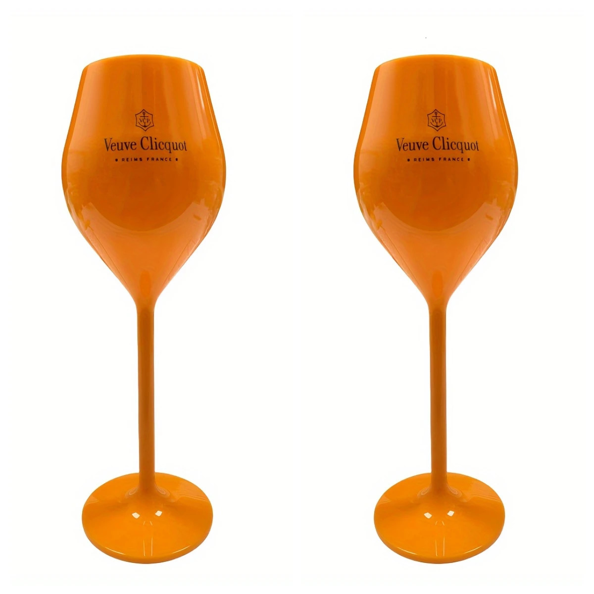 2pcs/set 130ML43oz orange pink thickening Vintage plastic champagne wine glasses flutes cups goblets 251215