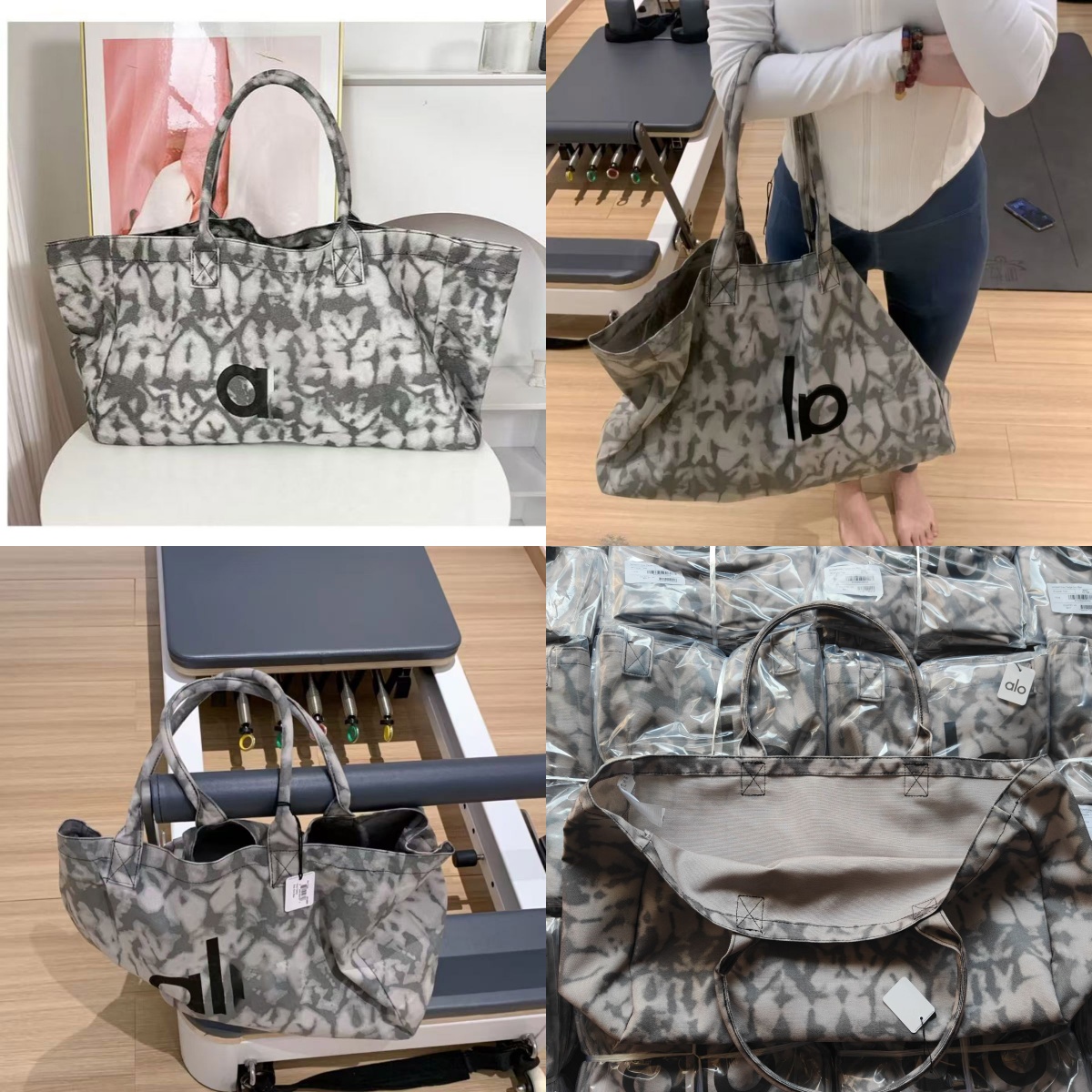 Designer Bag Shoulder bag tote bag aloyogabag underarm bag gym bag yoga big capacity shopping bag canvas foldable travel Women Studio Essential Bag