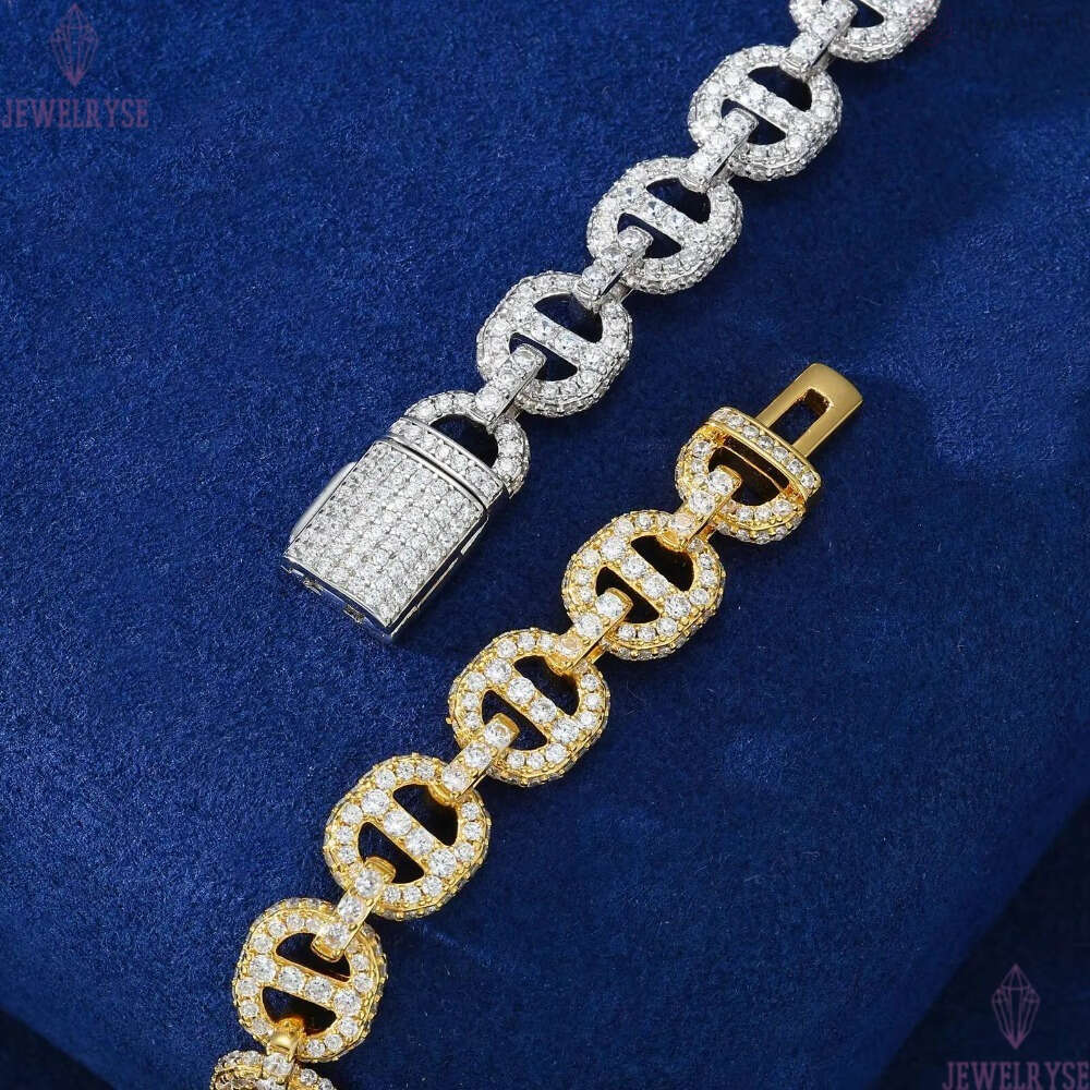 High Quality 11mm Hip Hop Bracelet Gold Plated Brass 5A CZ Diamond Ice Out Fashion Link Bracelet for Men Gift