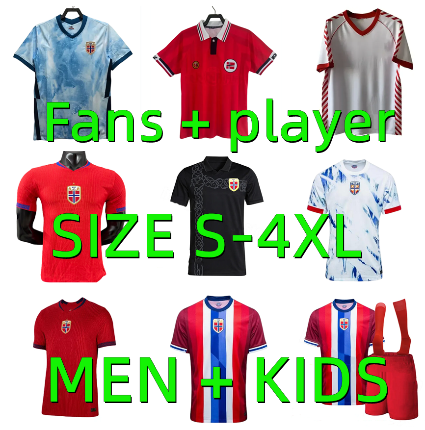 24 25 26 Norway soccer jerseys HAALAND ODEGAARD 2025 2026 football shirts national team ELYOUNOUSSI BERGE NORMANN jersey men 1984 1998 20 21 retro Football Uniforms