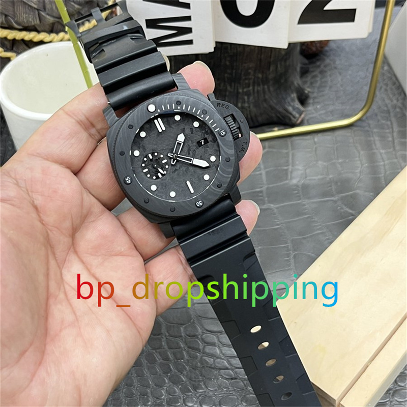 High-Quality 44mm Watch Men Automatic Mechanical Wristwatches Pam Series Watch Rubber Watch Strap Sapphire Glass Mens Fashion Watch