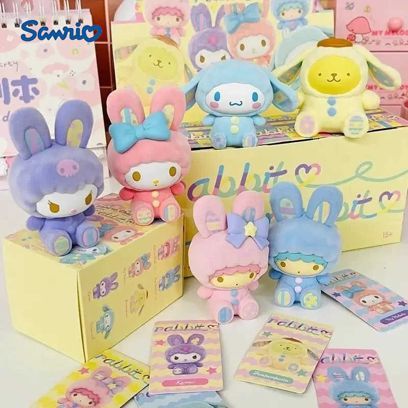 Sanrio Rabbit Series Blind Box My Melody Kuromi Melody Cartoon Anime Doll Girl ChildrenS Gift Handmade Ornament Mysterious Box H251217