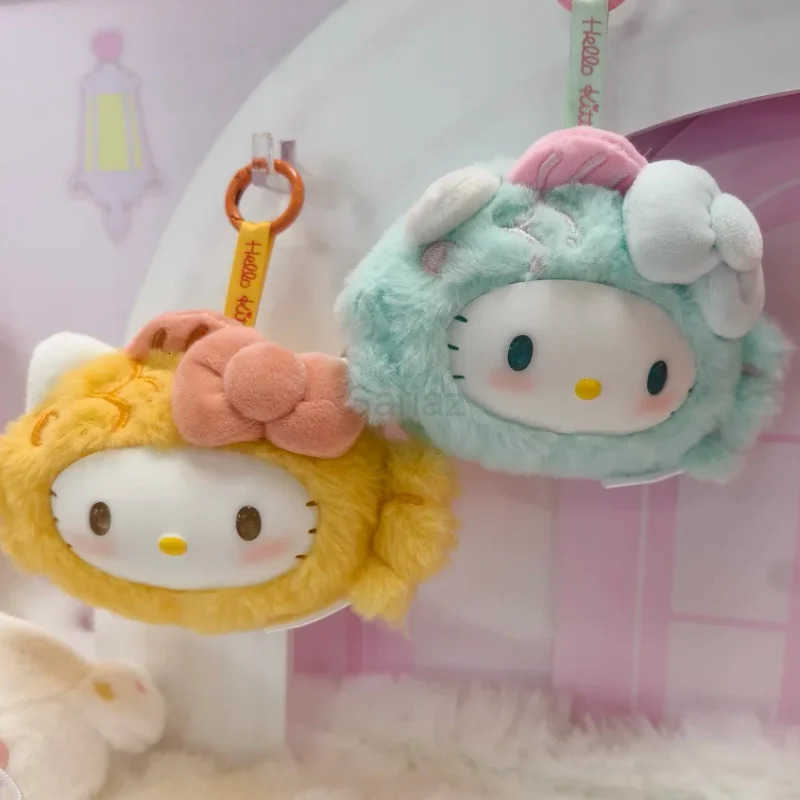 Sanrio Hello Kitty Lucky Koi Scries Plush Relaxing Tos Viny Face Pendant Trendy Blind Box Soft Surprise Dolls Anime Gift H251217