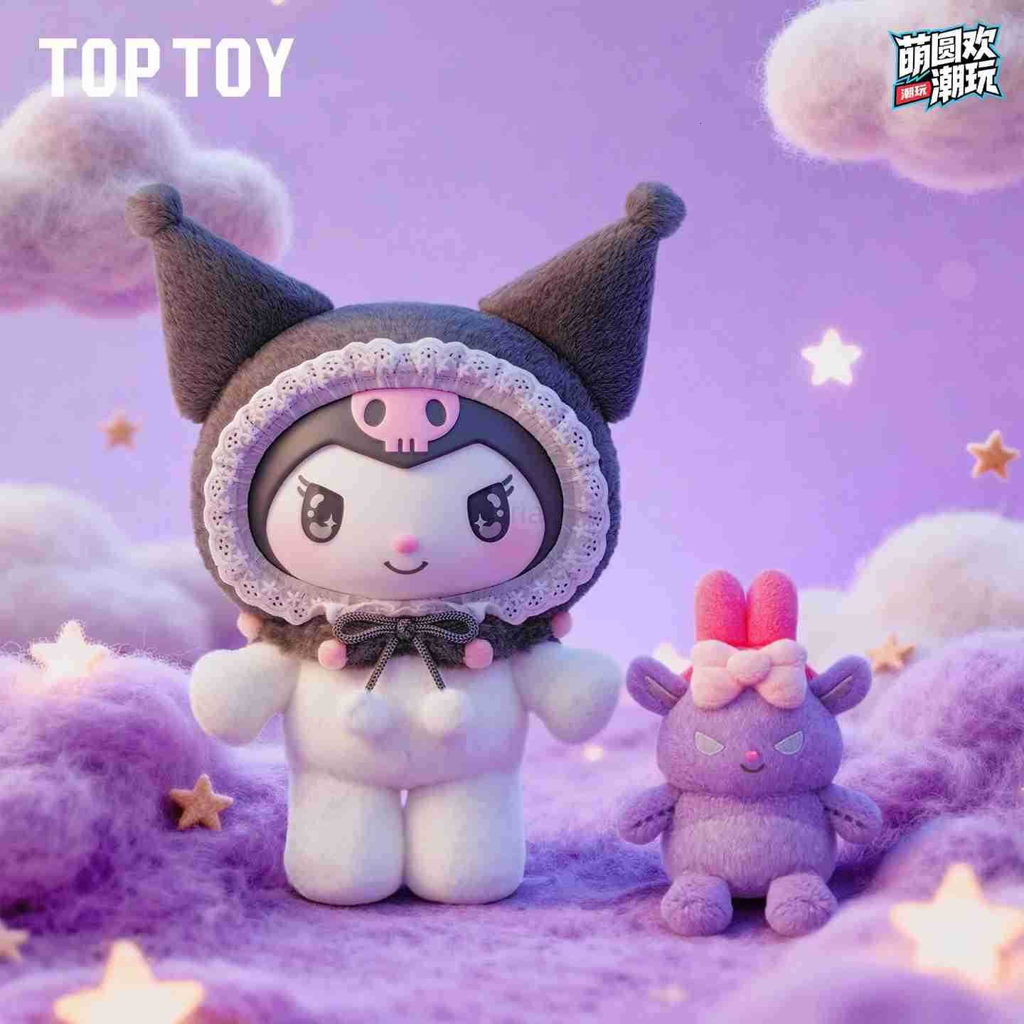 Sanrio Toptoy Family Baby Angel Vinyl Plush Doll with Kuromi My Melody Collectible Blind Box Trendy Gift for Girls H251217