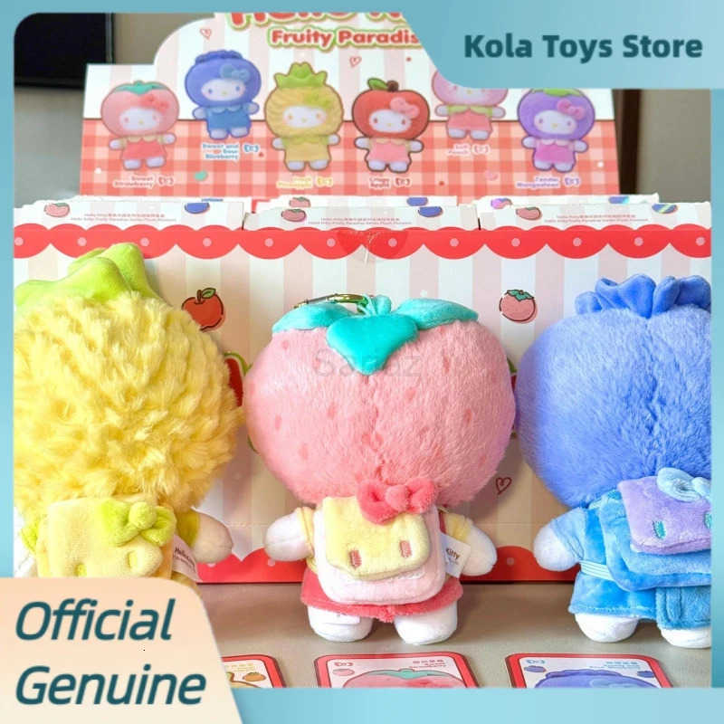 Sanrio Genuine Hellokitty Fruity Paradise Series Vinyl Plush Blind Box Cute Bag Pendant Doll Tide Play Toy Mystery Box Birthday Gift H251217