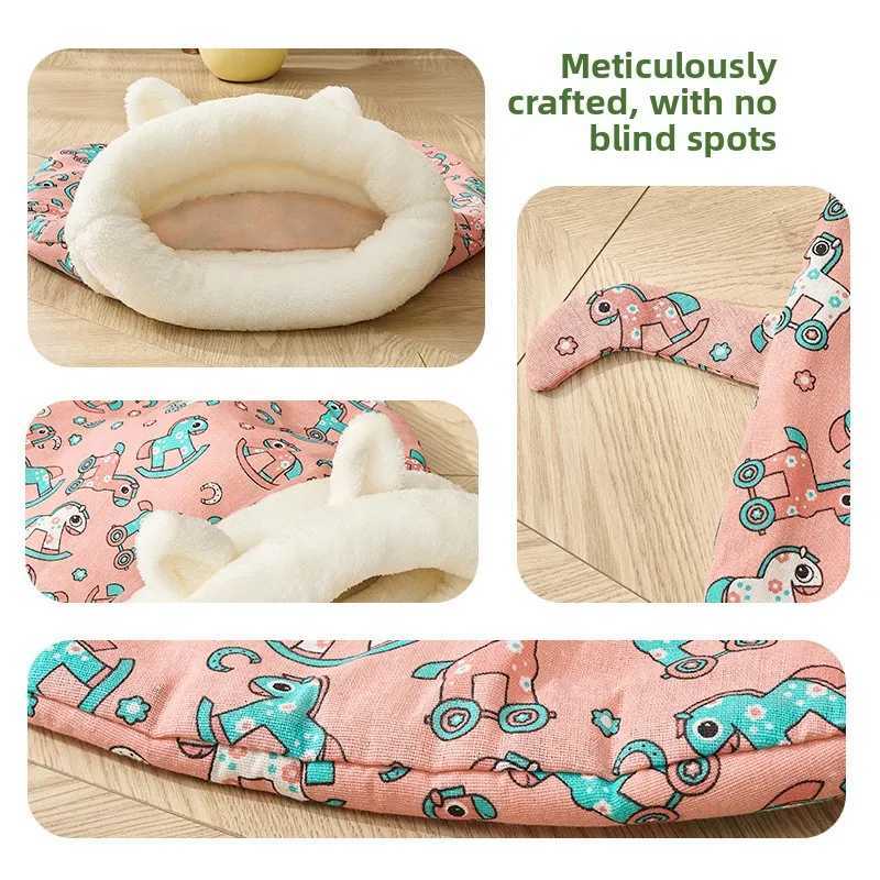 Thickened Pet Pocket Nest Bed Kitten Puppy Comfortable Warm Nest for Small Medium Dogs Cats Cat Sleeping Bag Winter Soft Fluffy M251217