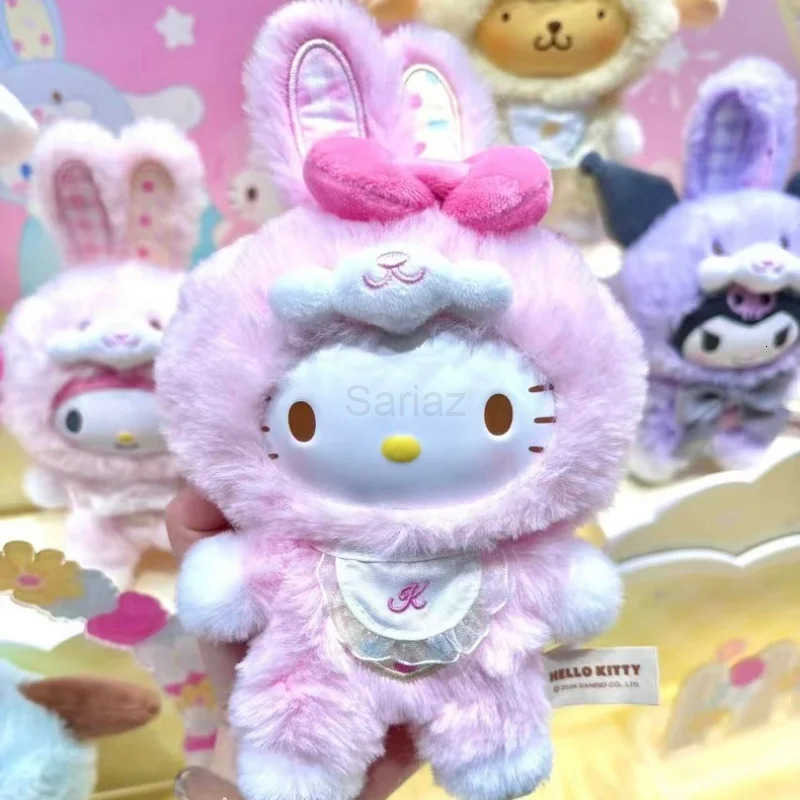 Sanrio Cartoon Elf Rabbit Series Blind Box Kuromi Hello Kitty 3 Generations Cute plush Vinyl Doll Toys ChildrenS Toys Christmas H2512171
