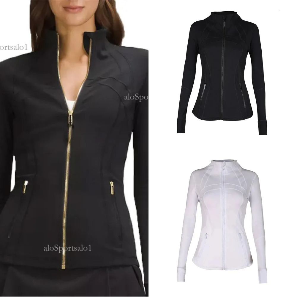 Yoga Gold Zip Cropped Full Length Jackets Leggings Workout Sets Gym Clothing Women Jacket Sweatshirt Set Jackets CL