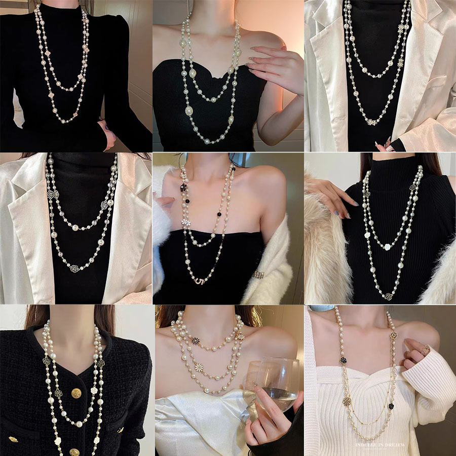 Best-selling in Europe and America, ladies' pearl necklace, fashionable dress, wedding anniversary, wedding gift.