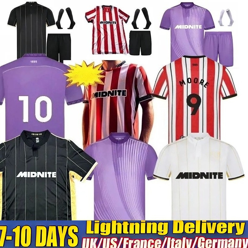 2025 2026 Sheffield Unitedfootball Kit25 26 Sheffield Uniteds Soccer Jerseys Men Kids Kit Uniforms Sheffield Football Shirts CAMPBELL Sheffield Football Jerseys