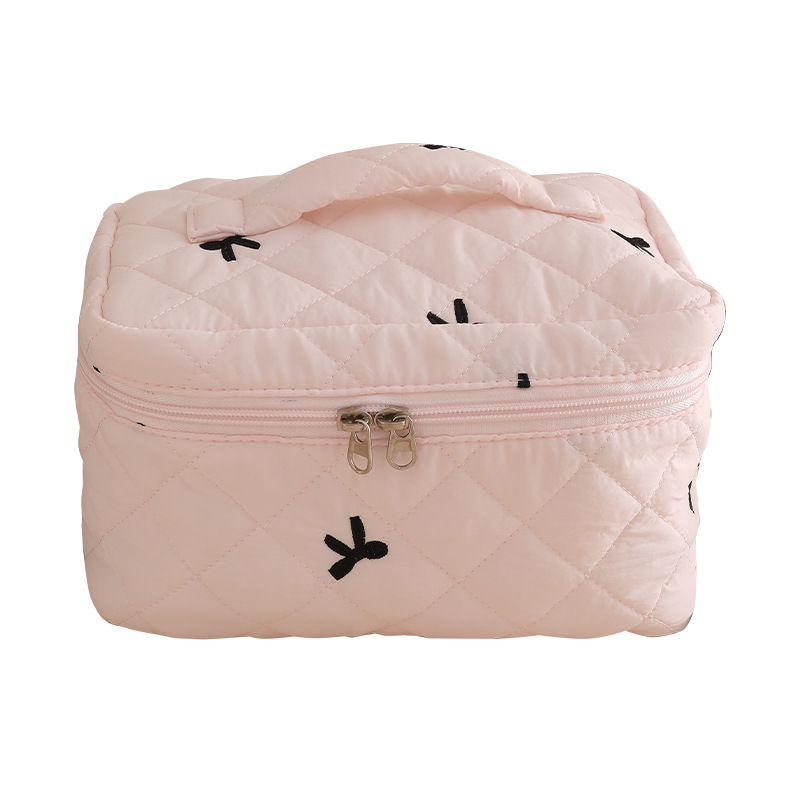 589 Large-capacity handbag with bow for convenient storage and portability