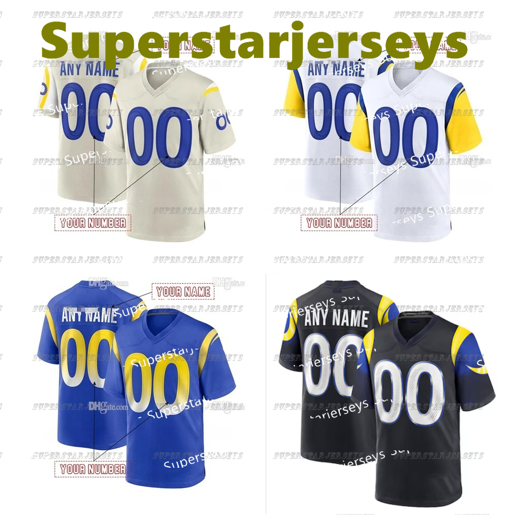 Custom 2025 Rivalries jersey 9 Matthew Stafford Kyren Williams Aaron Donald Puka Nacua avante Adams Christian McCollough Stetson Bennett IV Personaliz