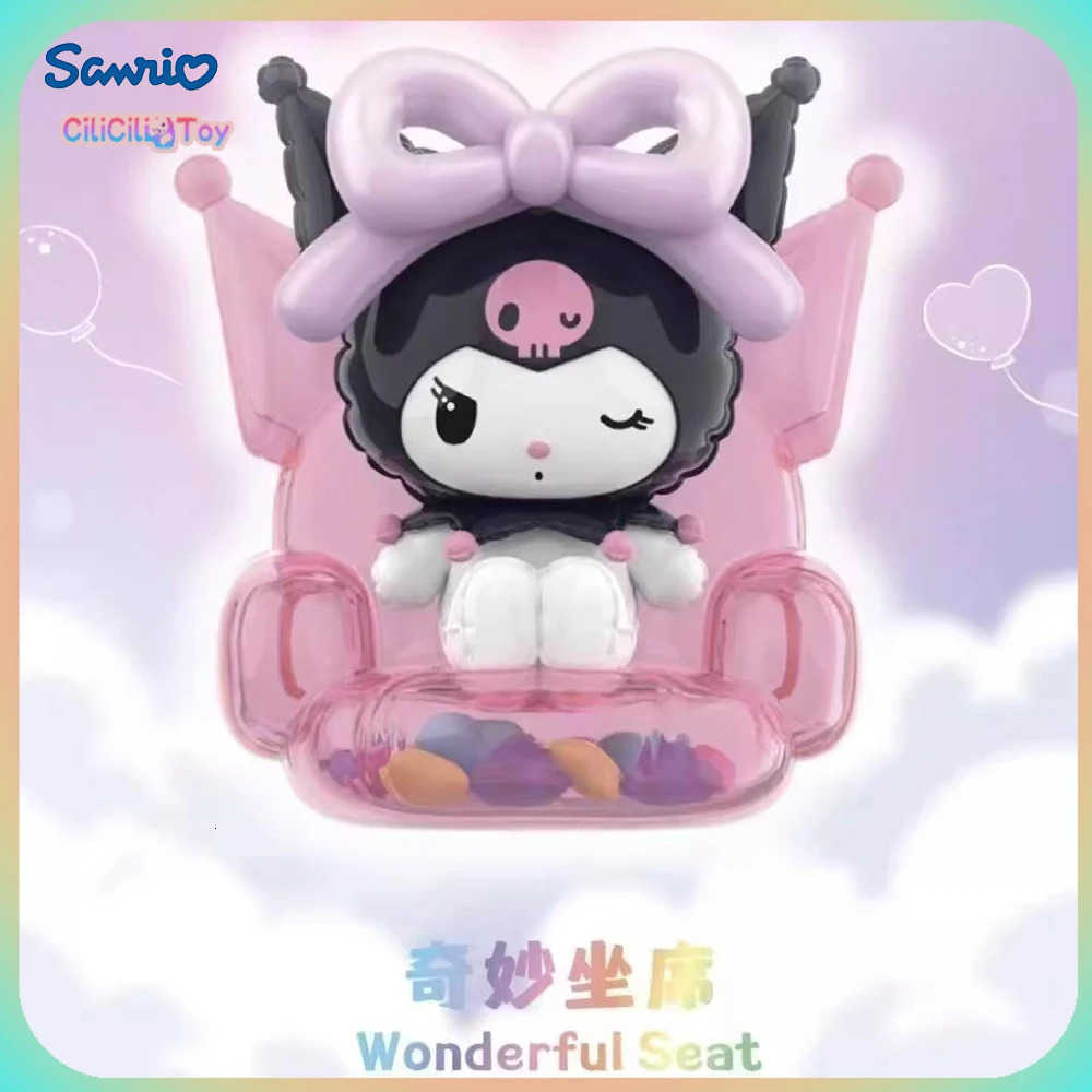Sanrio Genuine Top Toy Kuromi Balloon Artist Series Blind Box Kawaii Kuromi Mystery Box Trendy Toy Figurines Decora Anime Figure Gift H251217