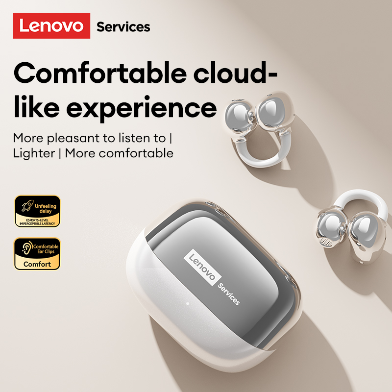 Lenovo RS101 Bluetooth Headphones Open-Ear Clip-On Design Gaming Music Sports Running Extra-Long Battery Life Waterproof Earphones