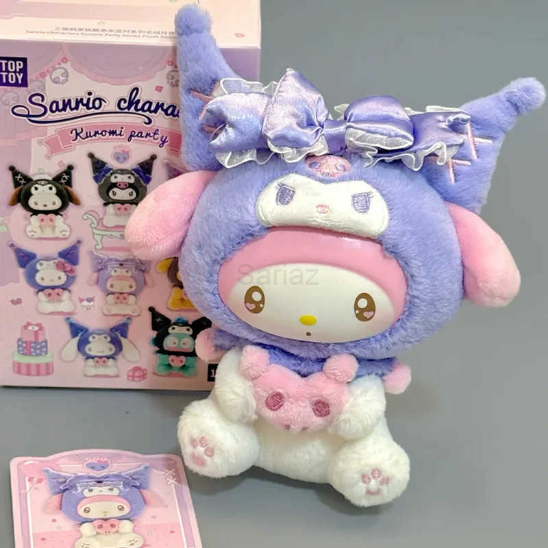Sanrio New Anime Kuromi Party Family Series Blind Box Cute Dolls Backpack Pendant Decoration Trendy Toys Mystery Box Girl Surprise Gift H251217