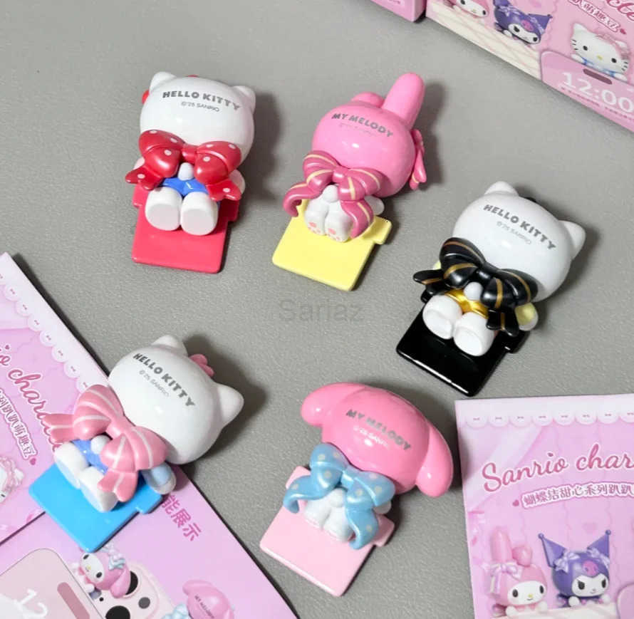 Sanrio Kuromi Melody hipper Bow Sweetheart Series Blind Box Anime Figure Collection Desktop Phone Decorate Ornaments girl gift H2512171