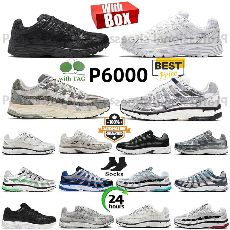 Designer Shoes P6000 V5 trainer P 6000 V 5 Men Women Sneakers Metallic Silver Triple Black White Anthracite Smoke Grey Outdoor Sports Trainers Casual Running shoes