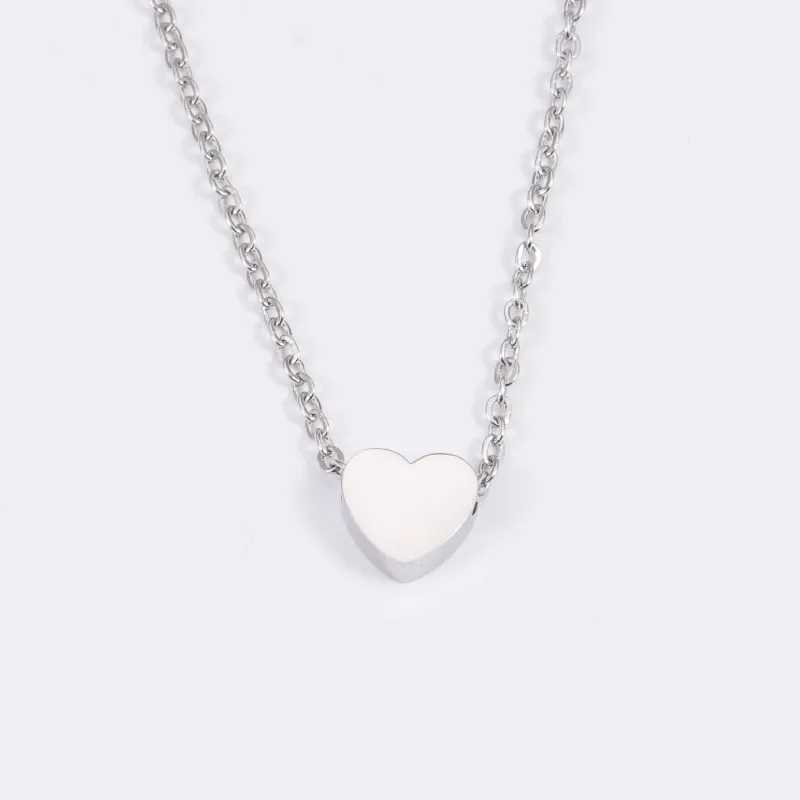 K Gold Plated Heart Necklace Silver Plated Necklace Cute Dainty Love Pendant Necklaces for Women Gift for Girls Gift for Women G251217