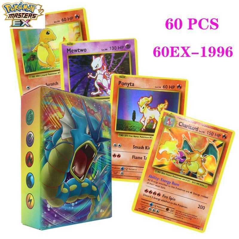 Pokmon Flash Cards 60 Mega Non-Repeating Cards English Version POKEMON Ultra Evolution Pokmon EX Mewtwo L251217X4QO