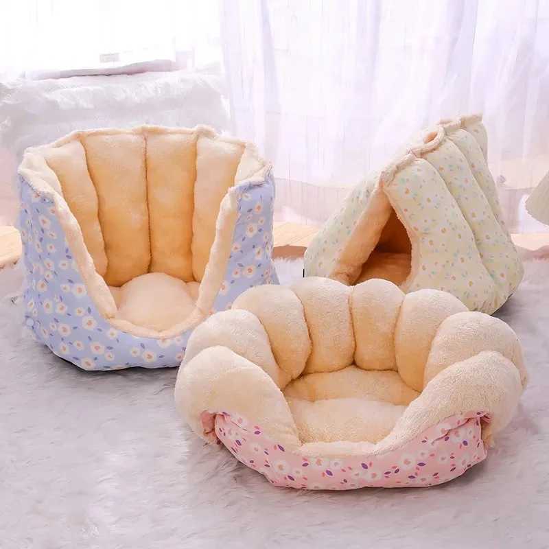 Pet Supplies for Winter Bed Cats Cartoon Kitten Warm Accessories Fluffy Plush Beds Goods House Accessory Basket Dog Puppy All M251217