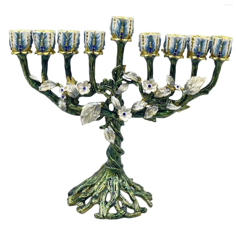 Candle Holders Traditional Menorah Candelstick Shabbat Candelabrum Po Prop Reusable Christmas Candelabra For El Farmhouse Dining Room H260310