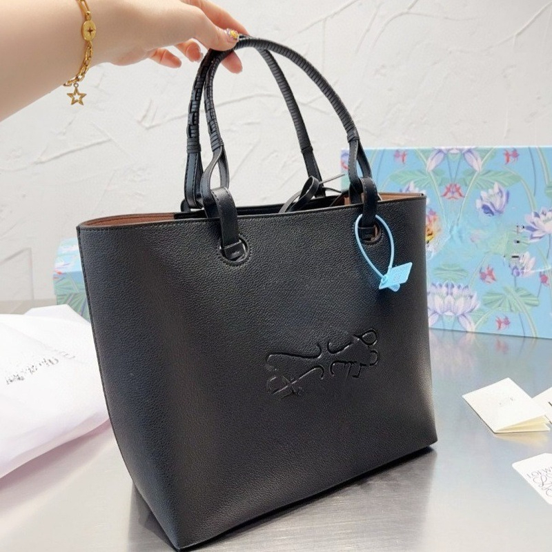 Top Designer Bag Fashionable Women's Embossed Tote Bag Vintage Large-Capacity Shopping Bag Luxury Handbag Classic Single-Shoulder Crossbody Bag 10A