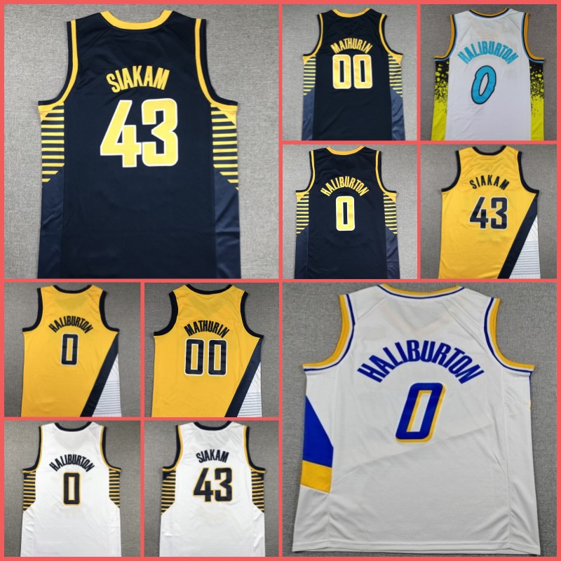 Tyrese Haliburton Basketball Jersey T.J. McConnell 43 Pascal Siakam Kendall Johnny