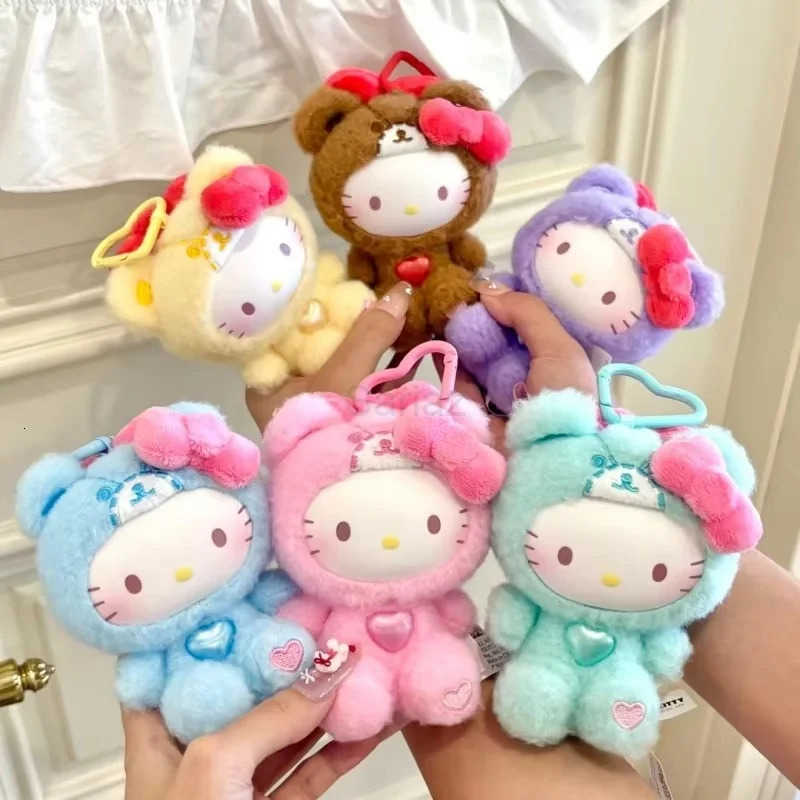 Sanrio TopToy Hellokitty Teddy Pajamas Series Vinyl Blind Box Trendy Bag Pendant Ornaments Decorative ChildrenS Toys For Birthday Gift H251217