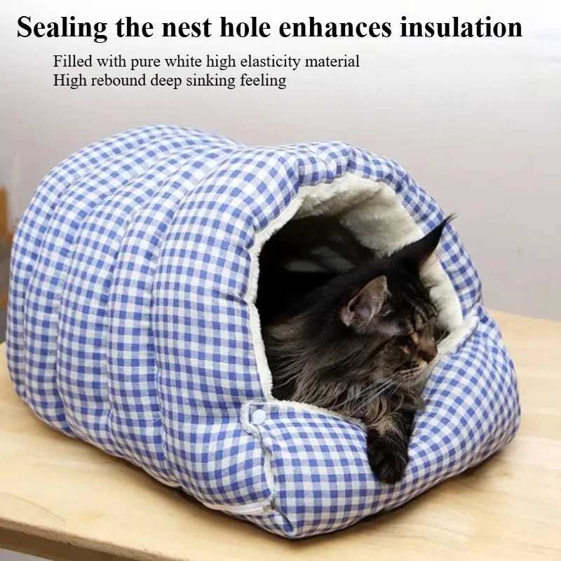 Foldable Winter Pet Sleep Bed/Bag for Cats Dogs Thickened Semi-Enclosed Design Soft Indoor Christmas/Warm in autumn /winter M251217