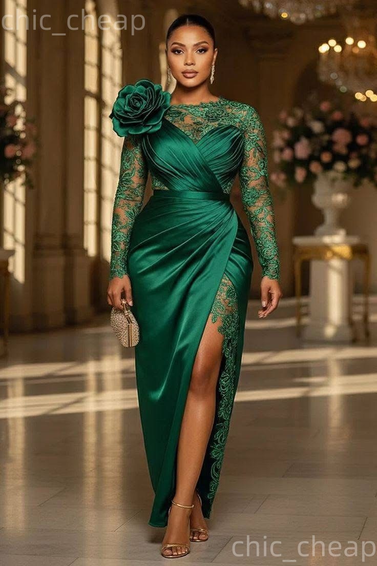 2026 Plus Size Dark Green Sheath Mother Of Bride Dresses Flower Lace Satin Prom Evening Party Mamas Dress Vintage 50s Birthday Wedding Guest Groom Mot
