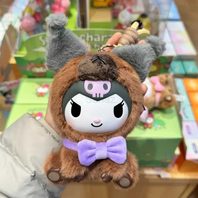 Sanrio Characters Chill Capybara Series Blind Box Kawaii Hello Kitty Kuromi Melody Desktop Ornament Pendant Trendy Toys Gifts H251217