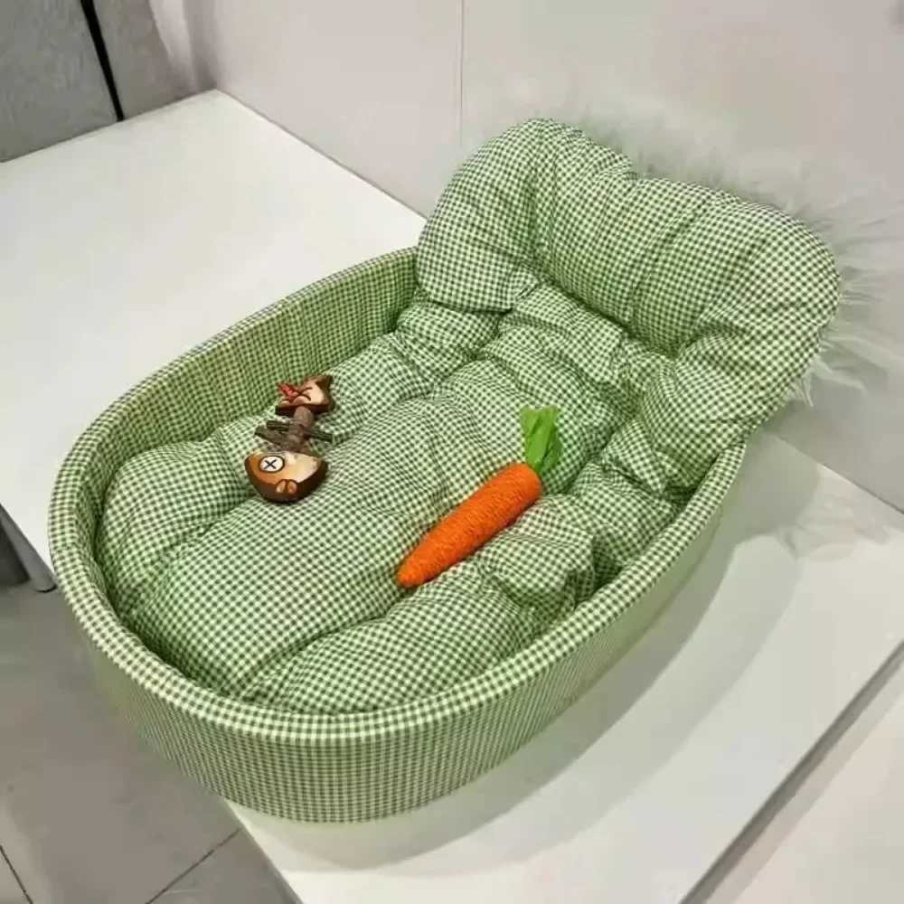 Cat Nest Macaroon Colour Small Dog Kennel Removable Washable Four Seasons Universal Soft Warm Dopamine Cats Nests Pet Winter M251217