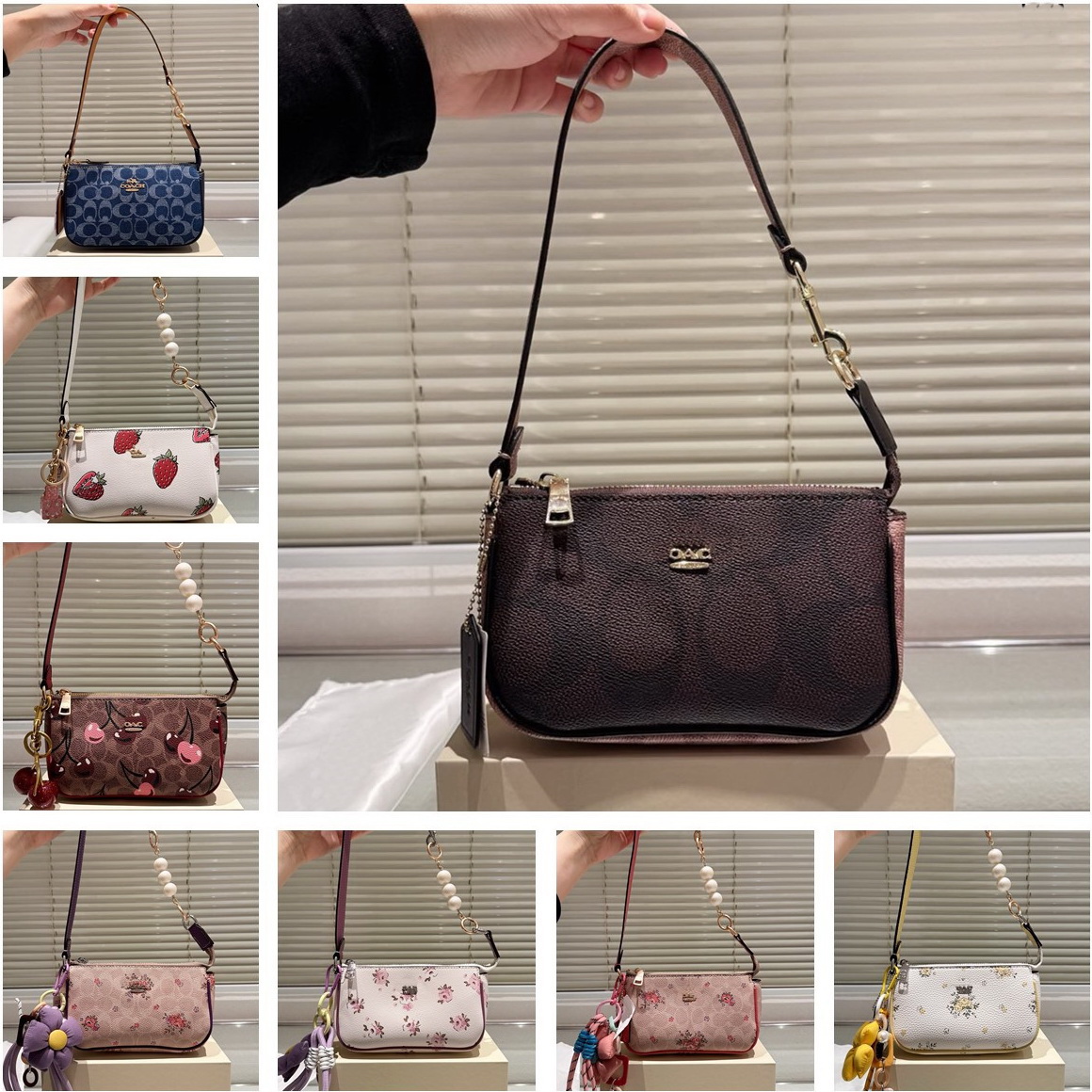 Nolita 19 Bag Teri Shoulder Bag Swinger 20 HAMPTONS Hobo Half Moon Crossbody Bags Designer Handbag Womens Classic Letter Print Underarm Purse Chain Clutch Wallet