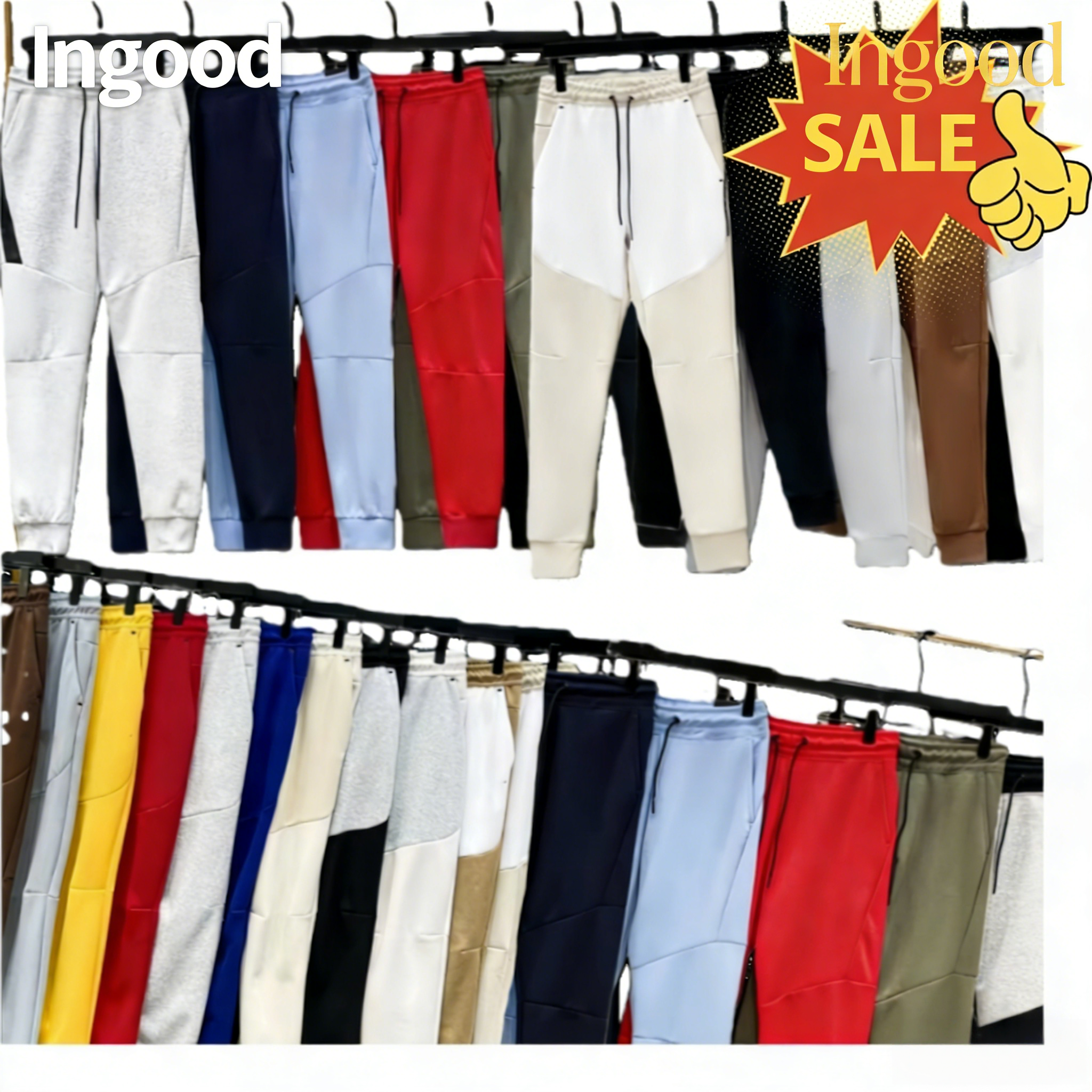 Men's Pants Designer Casual Pants Tech Fleece Men's Side-Zip Athletic Pants drawstring sweatpants Four-Season tracksuit Breathable Multi-Color M-2XL