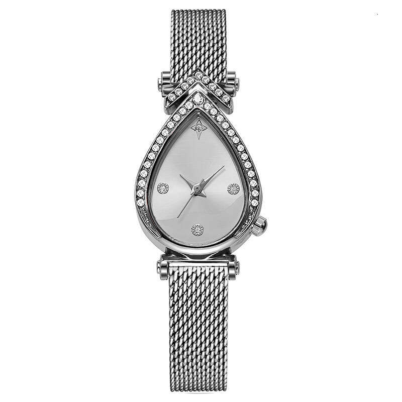 designer New Manufacturer In Stock Water Drop Shape Women's Wristwatch Wholesale Quartz Cross-Border Mesh Strap Student Ladies Watch