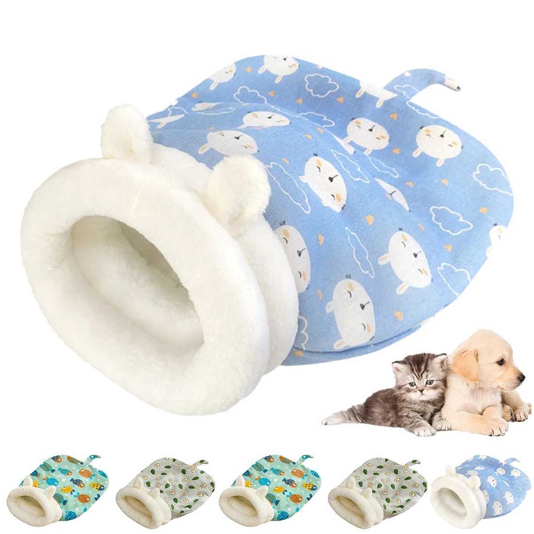 Winter Warm Plush Cat Dog Sleeping Bag Soft Cozy Pet Nest For Indoor Cats And Dogs Portable Cute Pet Small Puppy Pet Nest Bed M251217