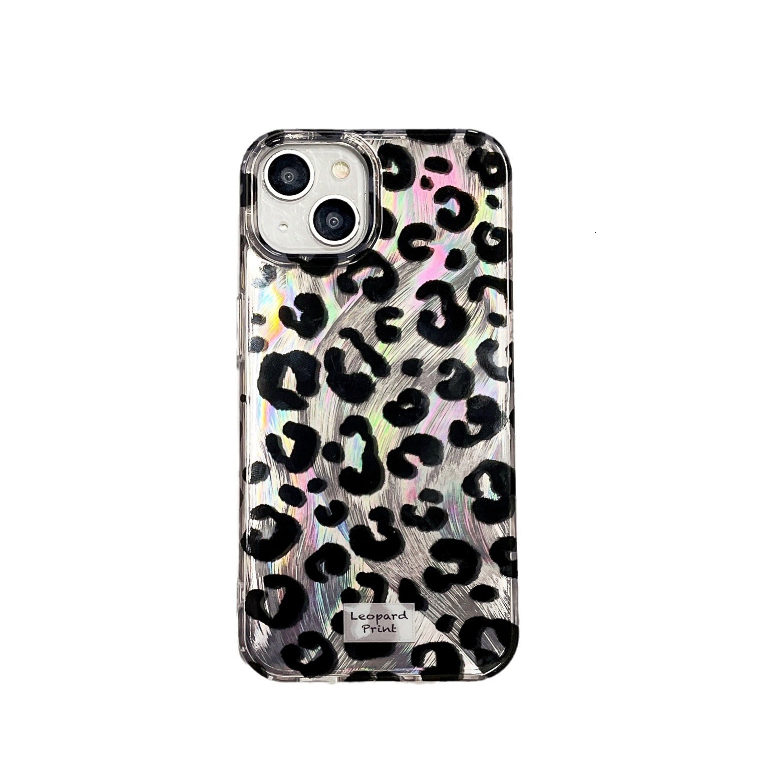 Minimalist Style Feather Gauze Leopard Print Apple 17/16 Pro Max Phone Case Compatible with iPhone 15/14 High-end Feel