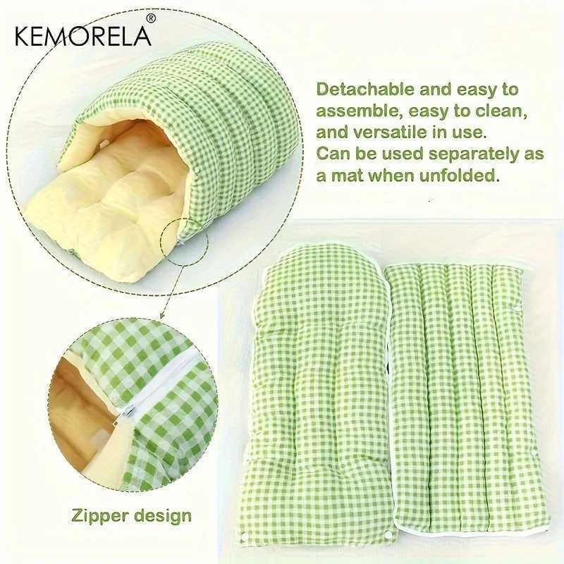 KEMORELA New Fuzzy for cat Sleeping Bag - All-Enclosed Removable Multi-Use for cat Bed Winter Warmth Washable For Cat Dog Rest M251217