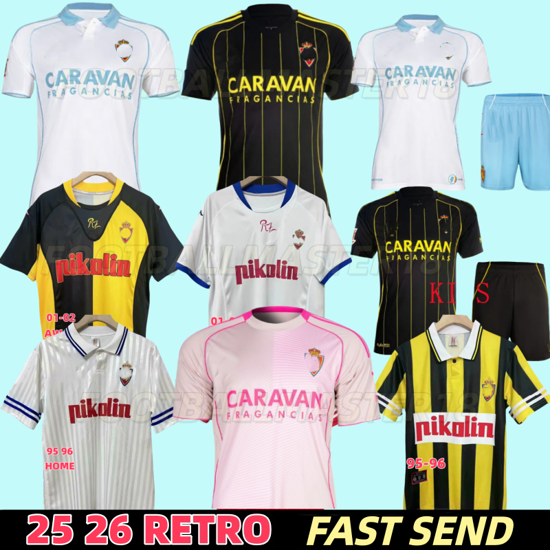 Fans 25 26 Soccer Jerseys Real Zaragoza RATON Men kids kit 2025 2026 NARVAEZ ZAPATER BERMEJO FRANCHO Football Shirts