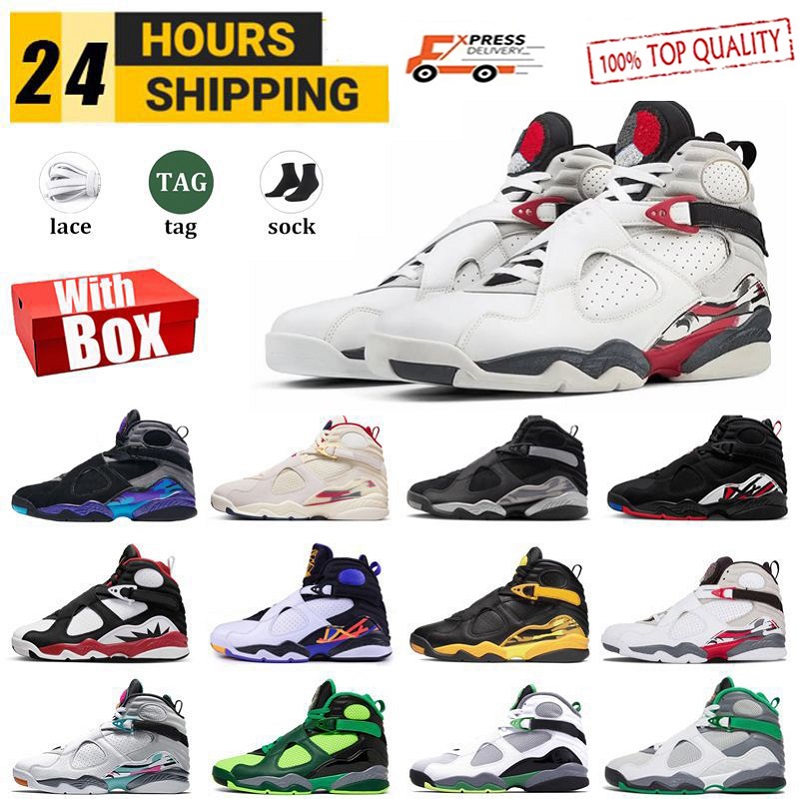 With Box 8 8s Mens Basketball Shoes Bugs Bunny Aqua Blue Playoffs Winterized Gunsmoke SoleFly x Mi Casa Es Su Casa Chrome Taxi Grey Men trainer Sports Sneakers 40-47